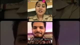 Lakshay Chaudhary live video with Mumbai police Girl | on instagram | GF ban gye | police wali