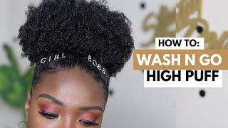 HOW TO: Wash N Go Puff | Type 4 Hair | Swirly Curly