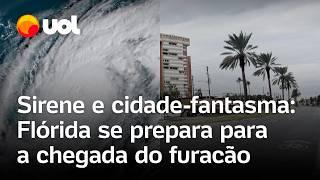 Furacão Milton se aproxima da Flórida e moradores se preparam; vídeo mostra cidades e ruas vazias