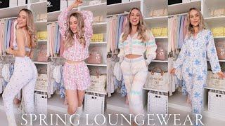 PRETTY LOUNGEWEAR FOR SPRING! | Loveshackfancy, Stripe & Stare and Gymshark Try On Haul