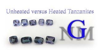 Unheated versus Heated Tanzanites