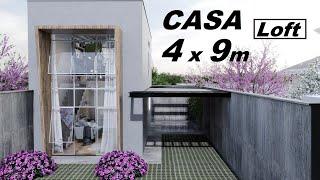 CASA PEQUENA DE 4 x 9 METROS - LOFT