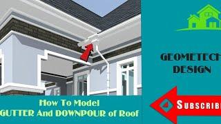 How To Install Custom Roof Gutter and Downpipe In Archicad Model