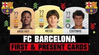 FIFA 21 | FC BARCELONA FIRST AND PRESENT CARDS!  ft. Messi, Ansu Fati, Coutinho... etc