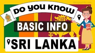 Do You Know Sri Lanka Basic Information | World Countries Information #164 - GK & Quizzes