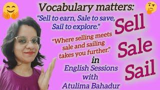 Unveiling key differences with meanings+examples+usages #SellSaleSail #explore #easy #english #viral