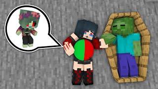 Monster School : VAMPIRE GIRL & ZOMBIE BABY LIFE - Minecraft Animation