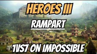 Heroes 3 Horn of the Abyss - Rampart Town | 1vs7 on Impossible