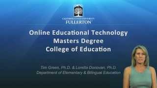 Online MS in Educational Technology at California State University, Fullerton