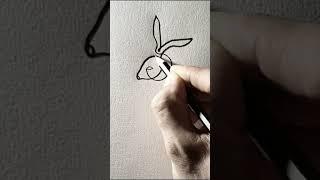 How to draw a rabbit in one line #aram_nabeel