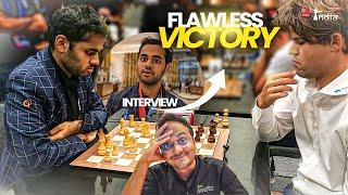 Arjun Erigaisi's flawless win over Magnus Carlsen EXPLAINED + Interview | World Blitz Teams 2024