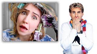 Hairdresser Reacts To Disaster DIY Bleach Highlights