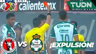 ¡Núñez se va expulsado tras una terrible entrada! | Tijuana 2-1 Santos | Liga Mx -AP2024 - J8 | TUDN