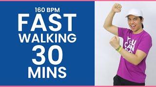 FAST WALKING 30 MIN •160 BPM • 4600 STEPS • Low Impact • Walking Workout #47 • Keoni Tamayo