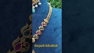 Temple Jewellery Nakashi Work Beautiful Designer Laxmi Necklace