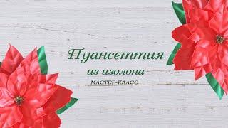 РОСТОВАЯ ПУАНСЕТТИЯ ИЗ ИЗОЛОНА. Бесплатный мастер-класс!