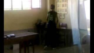 A GIRL CAUGHT DANCING ALONE IN A ROOM W/ HER RADIO