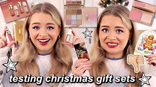 Testing CHRISTMAS MAKEUP GIFT SETS!  'Sugar Plum Fairy' Makeup 