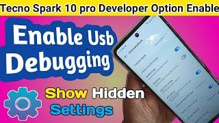 Tecno spark 10 pro developer option enable // usb debugging enable