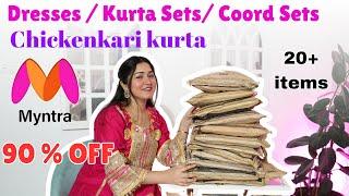 Huge Myntra Haul Kurta Sets, Chikankari Kurta, Maxi Dresses, Co-ords Sets, Makeup & Skincare Haul