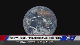 Growing dent in Earth's magnetic field