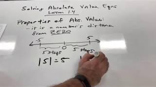 1.4 Solving Absolute Value Equations