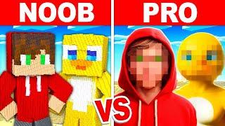 REAL PIP & LOUIE Build Battle In Minecraft - NOOB VS PRO CHALLENGE