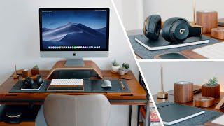 Modern Wood Desk Setup Tour 2020 - Work From Home!