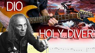 Dio - Holy diver (Guitar Lesson With TAB & Score)