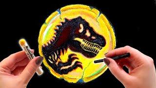 Jurassic World  ASMR Charcoal Drawing No Talking