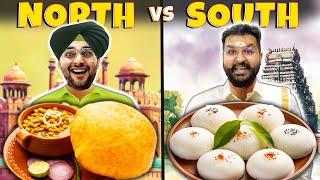 North Indian Vs South Indian Food Challenge || FoodieWe 24hrs Challenge