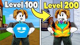 NOOB To MAX But Every 100 Levels I Roll A Fruit In Blox Fruits (Roblox)