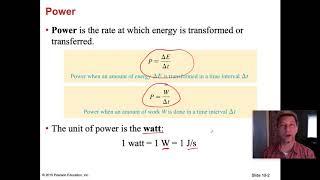 AP Physics 10.8 Power