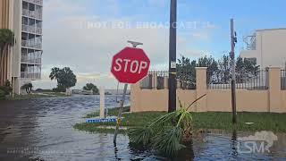 10-10-2024 Venice, FL - Hurricane Milton Aftermath - Damage - Flooded Roads - Helicopter Fly-Over