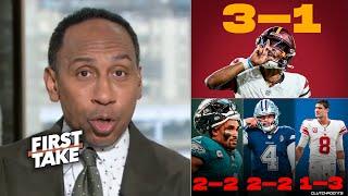 FIRST TAKE | Jayden Daniels is better QB than Jalen Hurts & Dak - Stephen A. Smith on Commanders QB