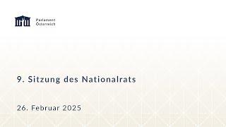 9. Sitzung des Nationalrats am 26. Februar 2025