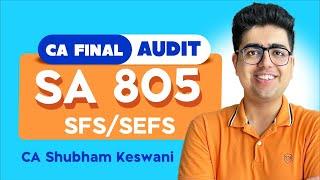 SA 805 Revision with Questions | CA Final Audit | CA Shubham Keswani (AIR 8)