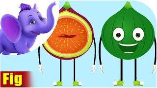 Fig Fruit Rhyme for Children, Fig Cartoon Fruits Song for Kids