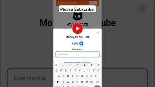 Money on YouTube | Cats Youtube Code Today | 28 October Cats video code