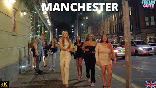 MANCHESTER WALKING TOUR NIGHTLIFE 4K