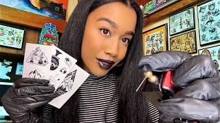 ASMR Giving You a Tattoo And Piercing 🩸 ASMR Tattoo Shop Role-play