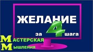 ИСПОЛНЕНИЕ ЖЕЛАНИЯ. ФОРМУЛА ИЗ  4 Х ШАГОВ ДЛЯ ИСПОЛНЕНИЯ ЖЕЛАНИЙ СИЛОЙ МЫСЛИ