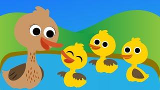 Five Little Ducks Went Swimming One Day | Kids Song | Nursery Rhymes & Baby Songs | Bouncy Buddies