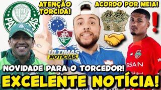 EXCELENTE NOTÍCIA NO PALMEIRAS! ACORDO POR MEIA CONFIRMADO! VERDÃO BUSCA REFORÇO PEDIDO POR ABEL E+