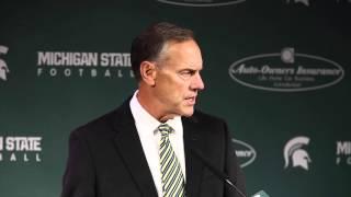 Watch as Mark Dantonio talks Jim Harbaugh, Michigan