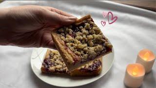 ASMR Bake Raspberry Blondies with Me (Whisper, Calm Voice, Baking Sounds)