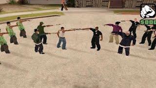 GTA San Andreas - Grove Street vs Cops ( Biggest Gang War )