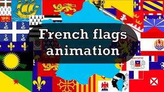 French regions/territories flags animation