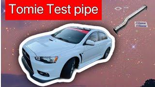 Installed the TOMEI FULL TITANIUM CAT STRAIGHT PIPE KIT EXPREME Ti on my Evo 10