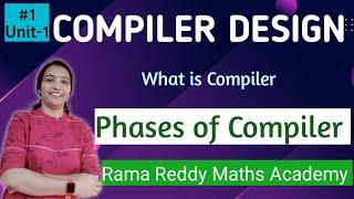 JNTUH | Compiler Design Introduction | Phases of Compiler | Compiler Design in Telugu | @Ramareddyma